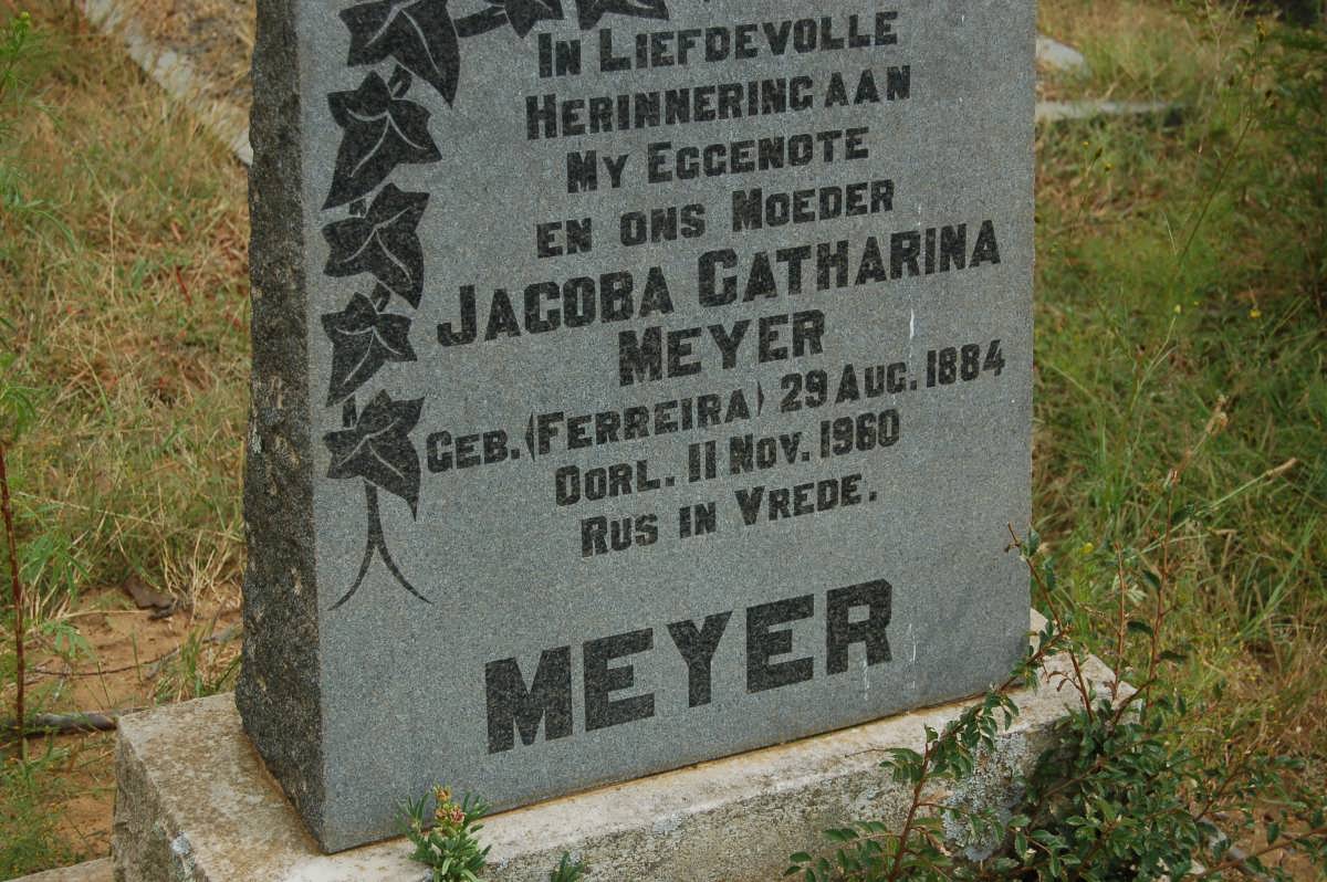 MEYER Jacoba Catharina nee FERREIRA 1884-1960