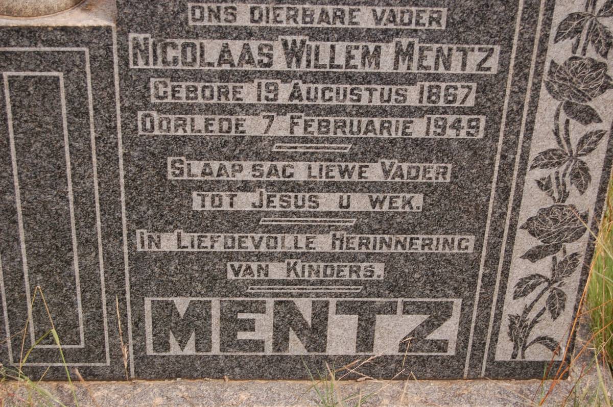 MENTZ Nicolaas Willem 1867-1949