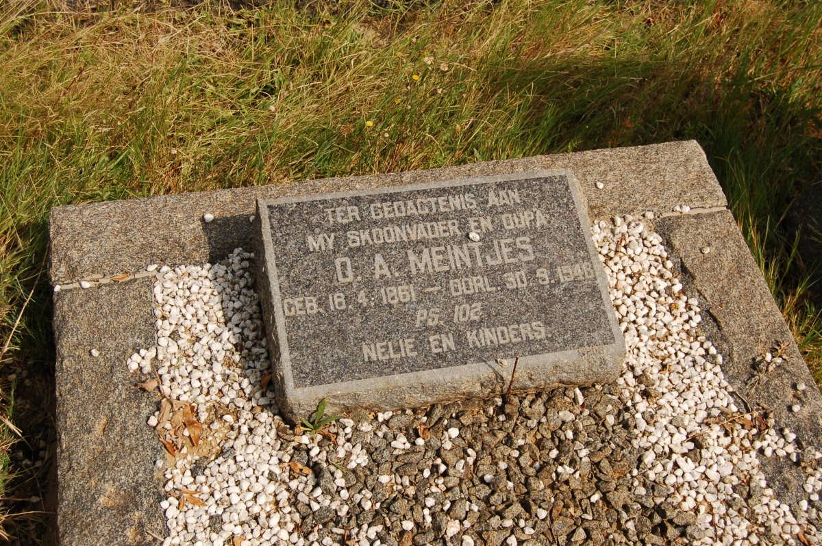 MEINTJES D.A. 1861-1948
