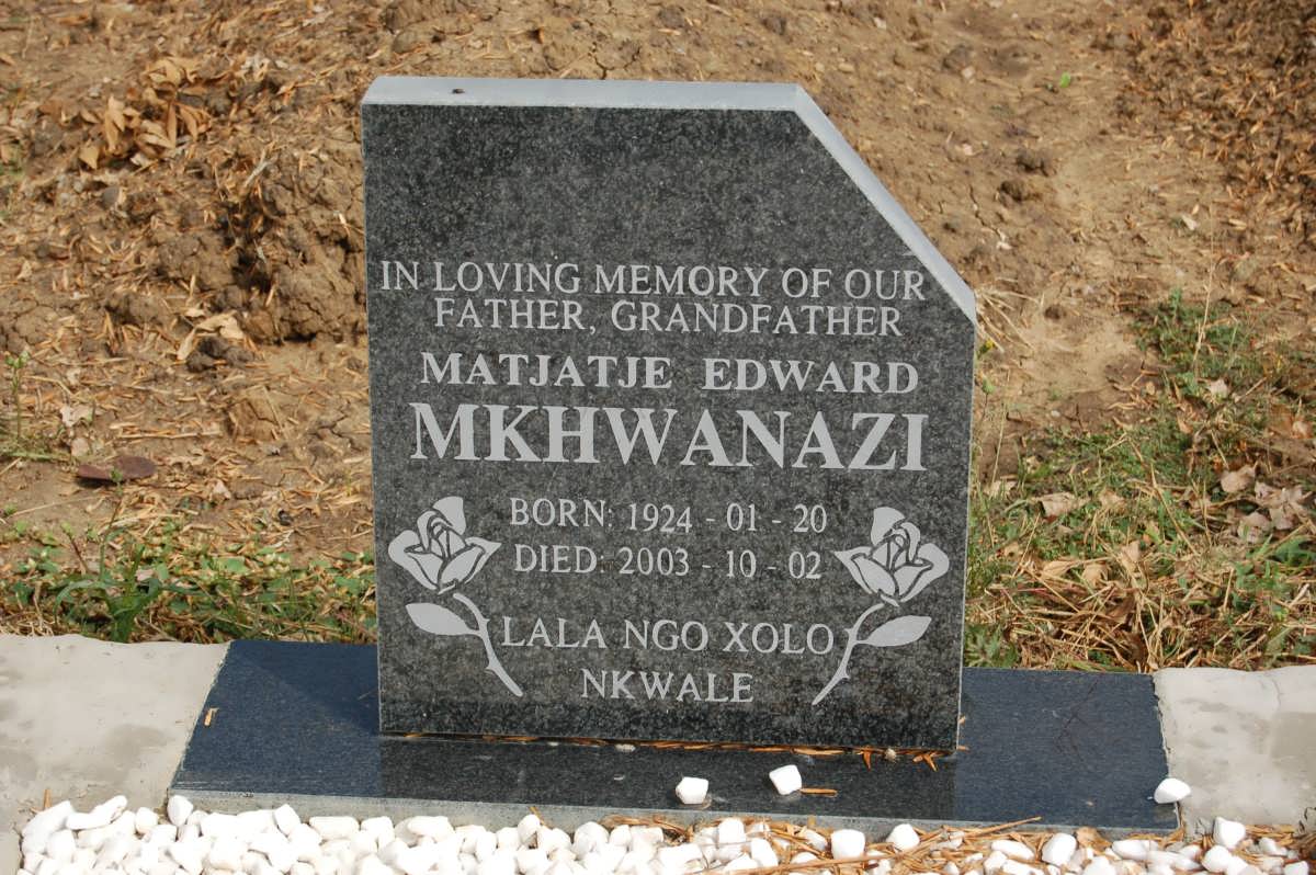 MKHWANAZI Matjatje Edward 1924-2003