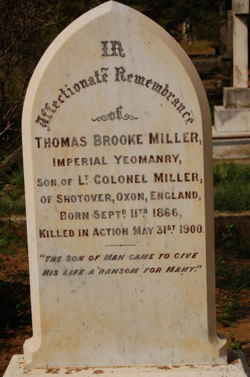 MILLER Thomas Brooke 1866-1900