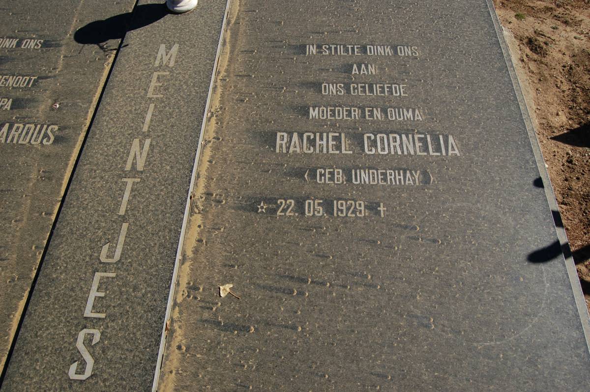 MEINTJES Christoffel Bernardus 1924-1995 &amp; Rachel Cornelia UNDERHAY 1929- 