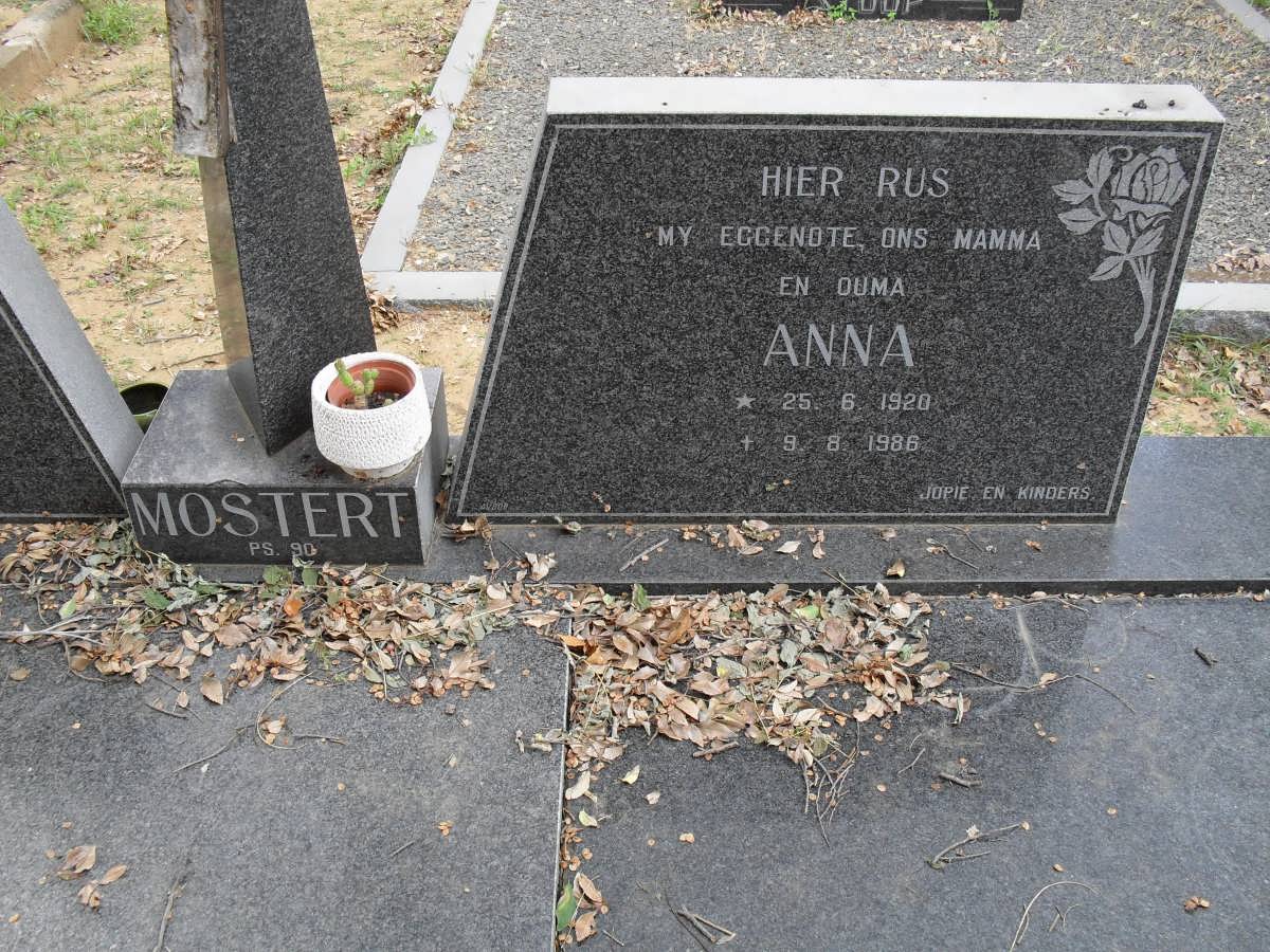 MOSTERT Jopie 1928-1992 &amp; Anna 1920-1986