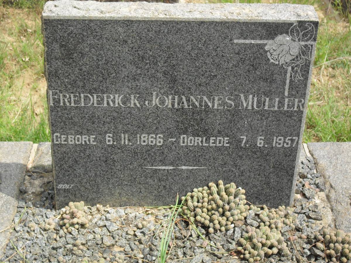 MüLLER Frederick Johannes 1866-1957
