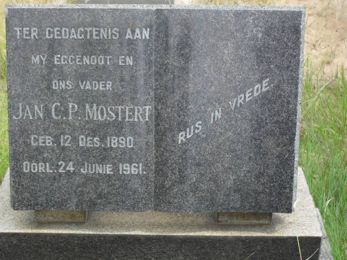 MOSTERT Jan C.P. 1890-1961