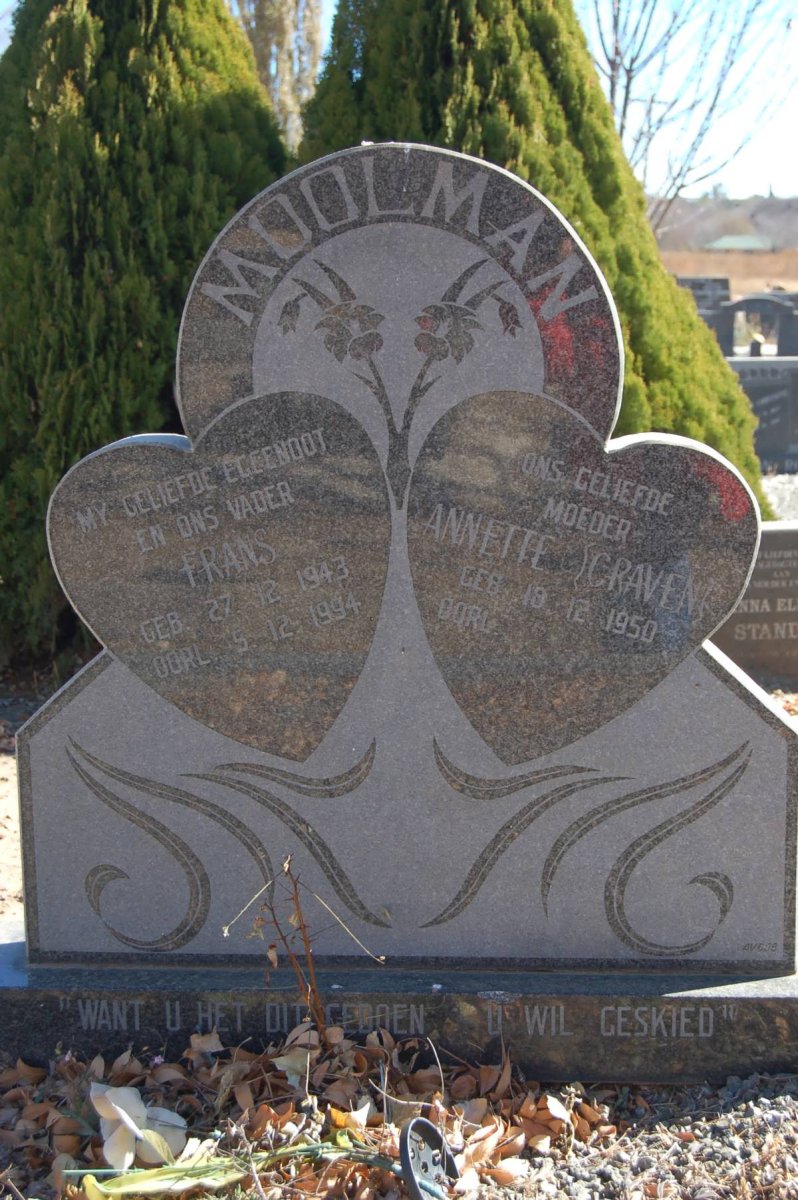 MOOLMAN Frans 1943-1994 &amp; Annette CRAVEN 1950-