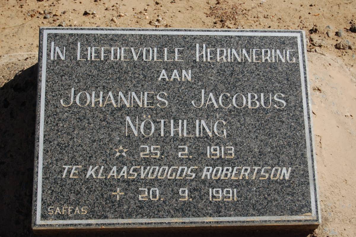 NöTHLING Johannes Jacobus 1913-1991