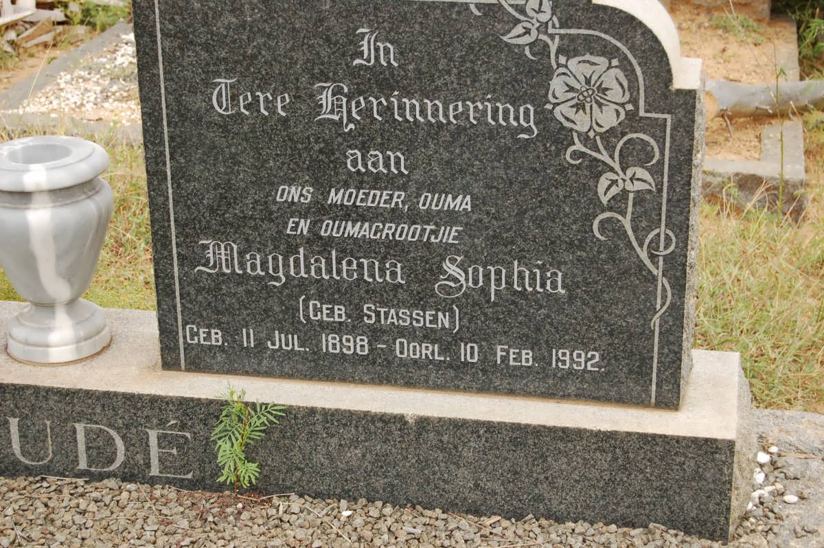 NAUDé Jacobus Francois 1893-1961 &amp; Magdalena Sophia STASSEN 1898-1992