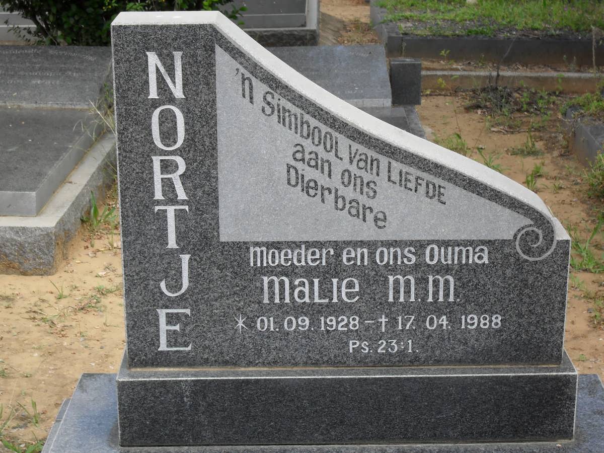 NORTJE Malie M.M. 1928-1988