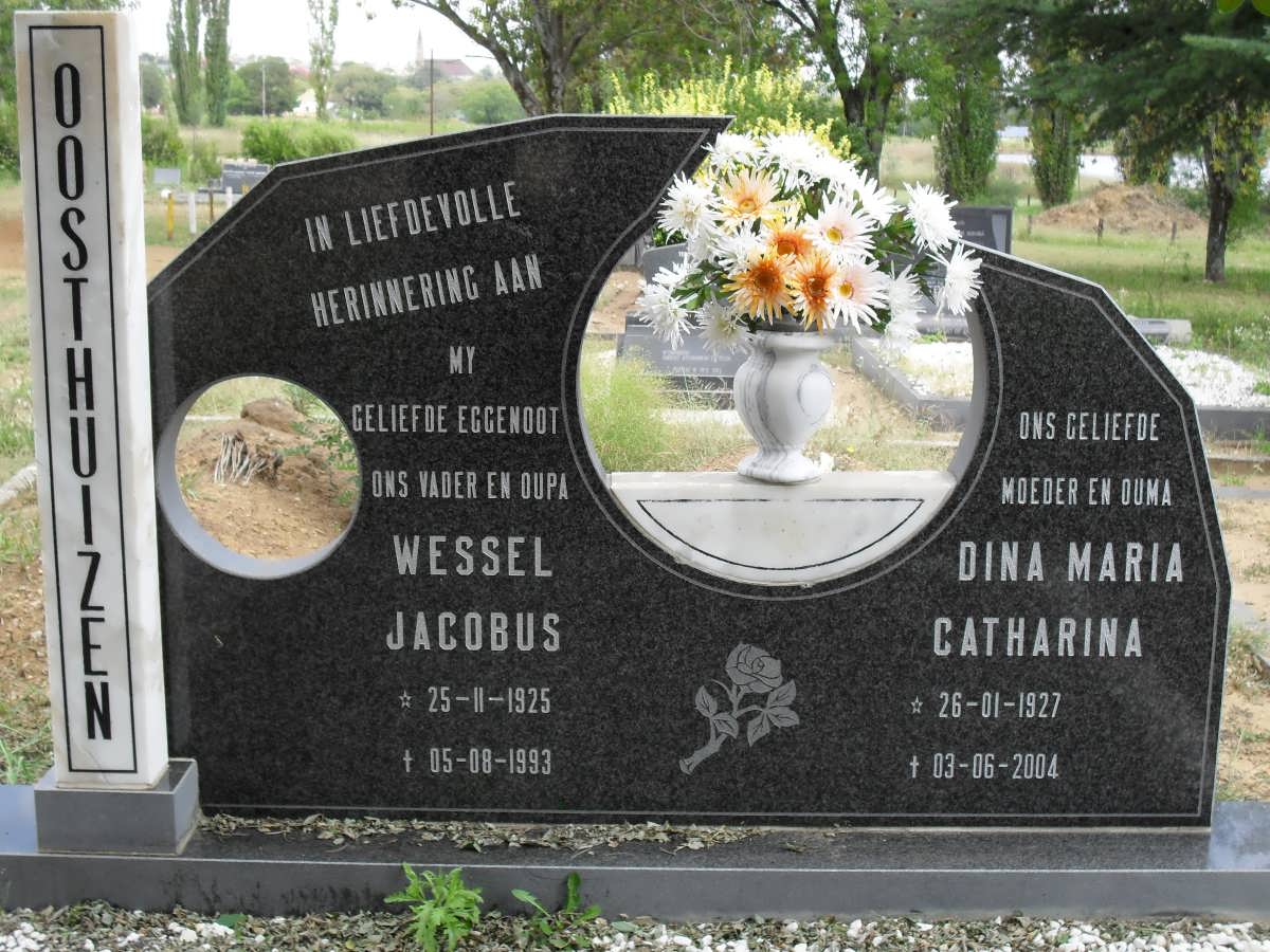 OOSTHUIZEN Wessel Jacobus 1925-1993 &amp; Dina Maria Catharina 1927-2004