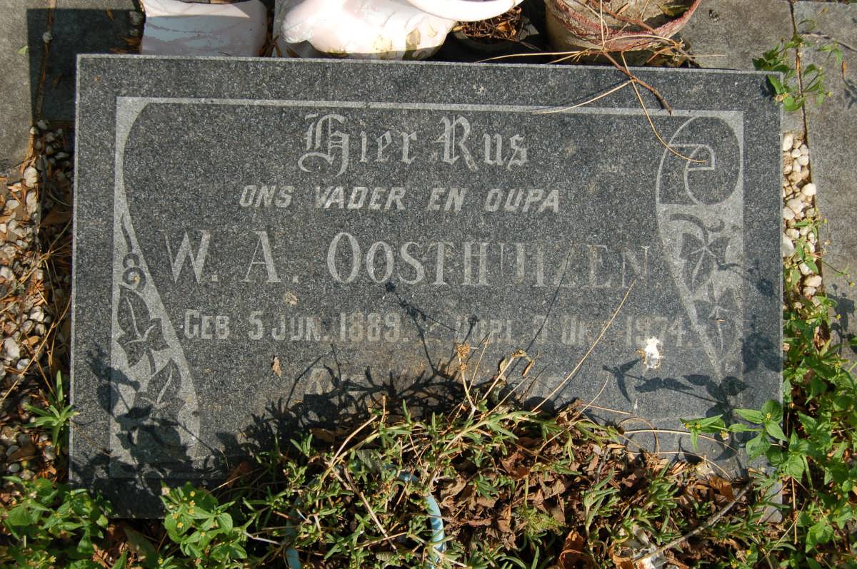 OOSTHUIZEN W.A. 1889-1974