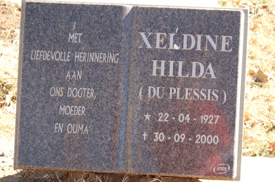 PLESSIS Xeldine Hilda, du 1927-2000