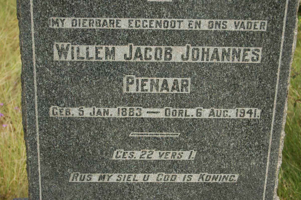 PIENAAR Willem Jacob Johannes 1883-1941