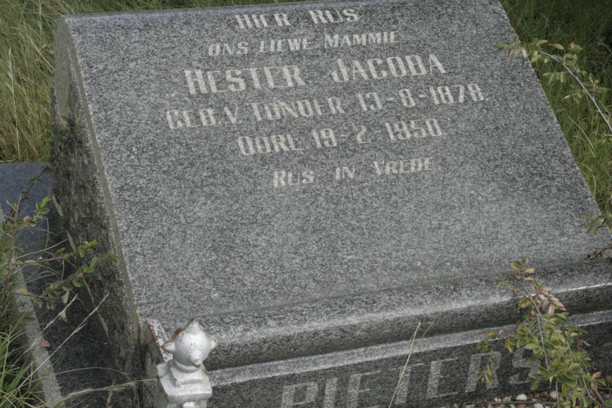 PIETERS Hester Jacoba nee V. TONDER 1878-1950