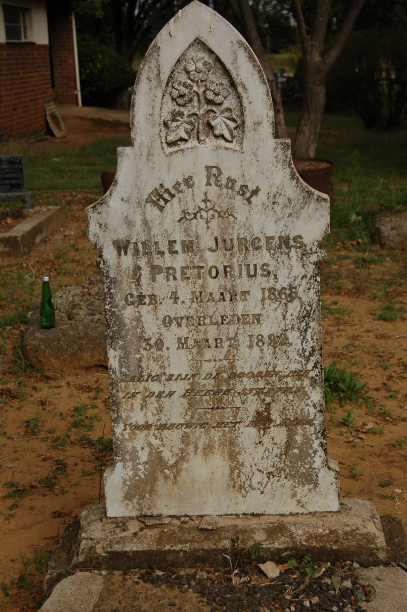 PRETORIUS Willem Jurgens 1865-1892