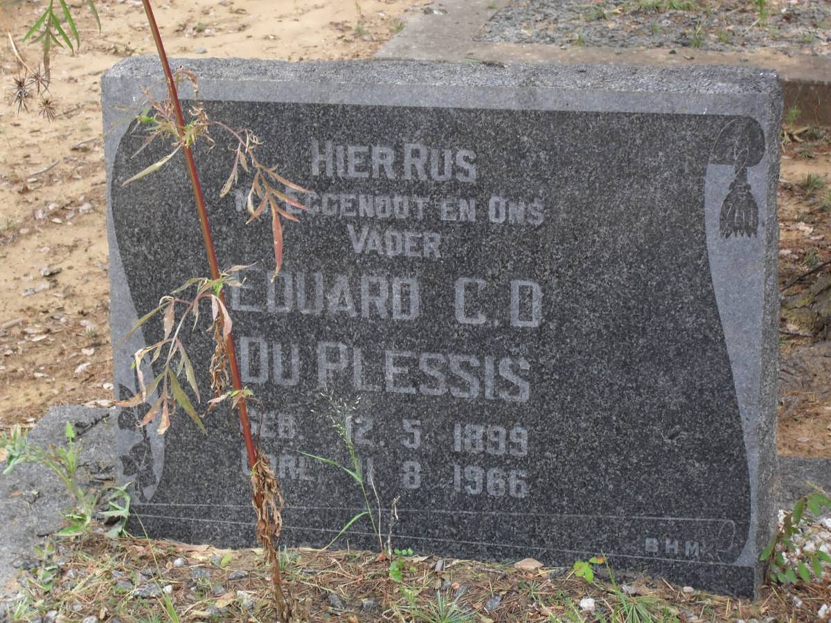 PLESSIS Eduard C.D., du 1899-1966