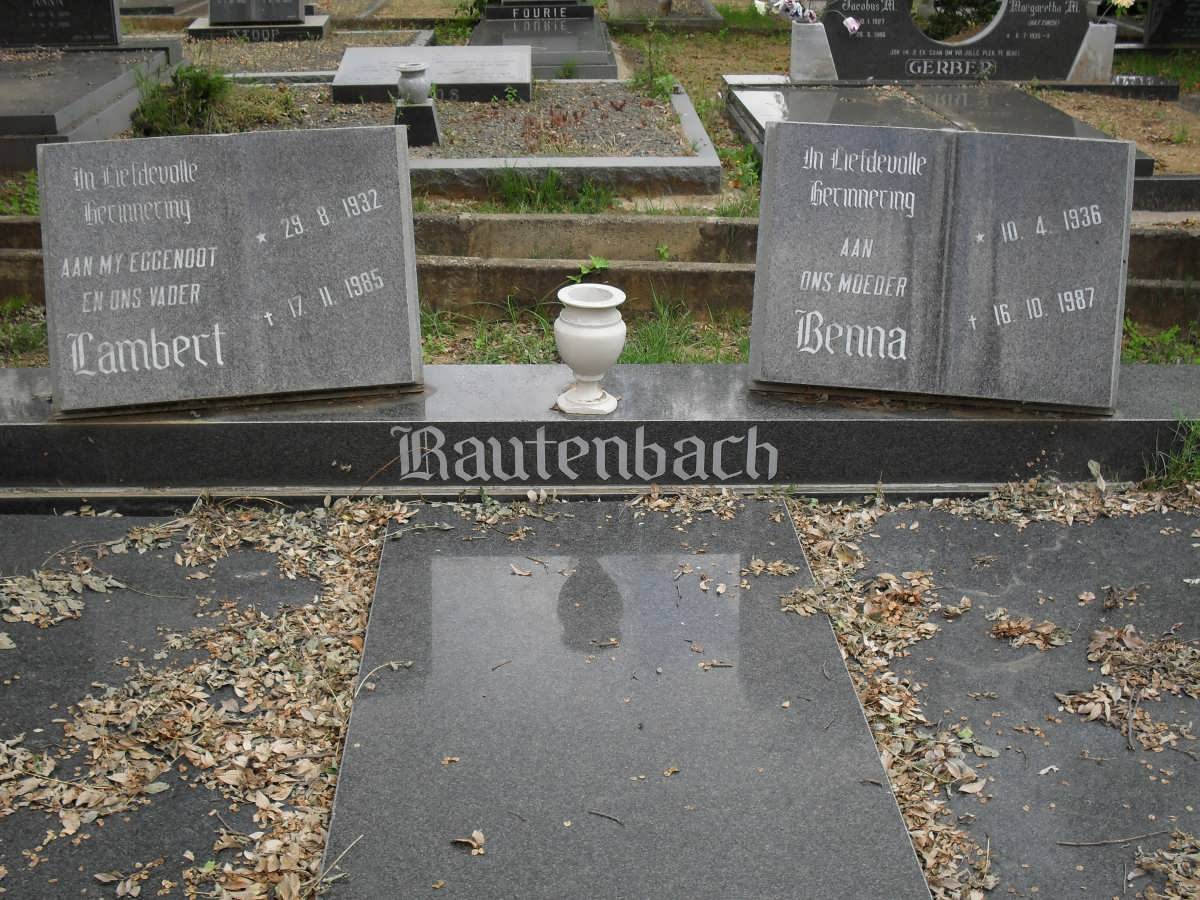 RAUTENBACH Lambert 1932-1985 &amp; Benna 1936-1987