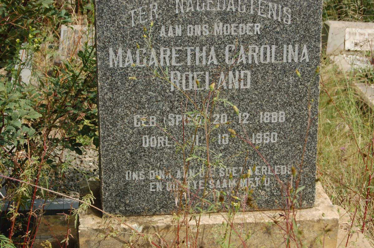 ROELAND Magaretha Carolina nee SPIES 1888-1950