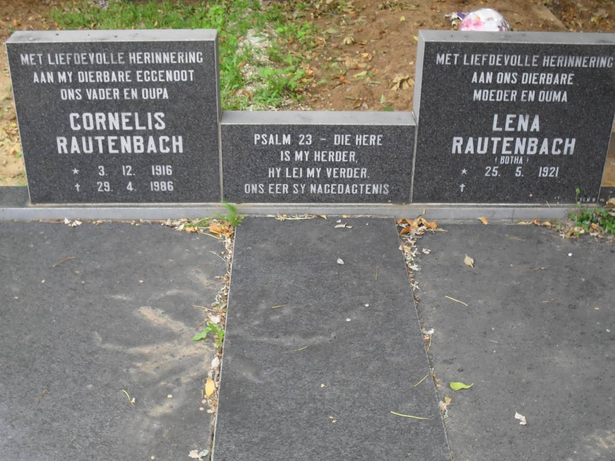 RAUTENBACH Cornelis 1916-1986 &amp; Lena BOTHA 1921-