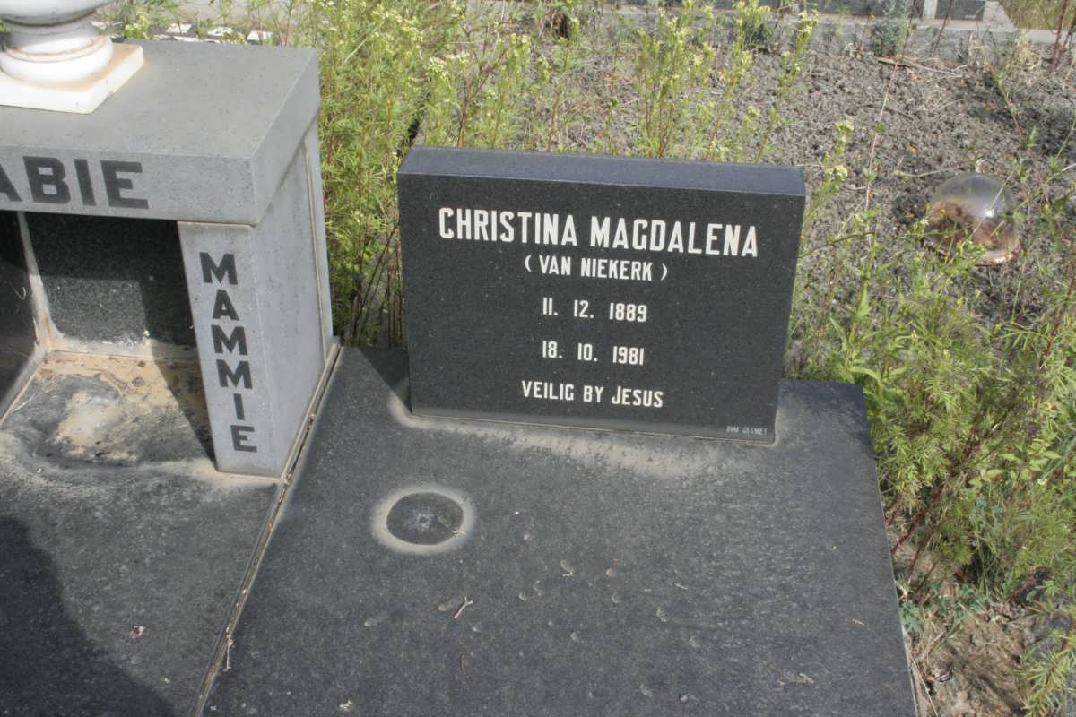 RABIE Izaak Stefanus 1888-1952 &amp; Christina Magdalena VAN NIEKERK 1889-1981