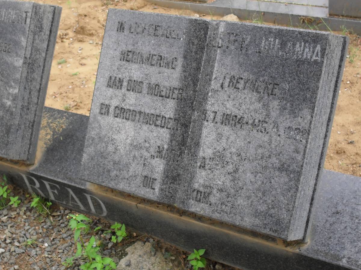 READ Rupert Robert 1892-1978 &amp; Hester Johanna nee REYNEKE 1894-1982