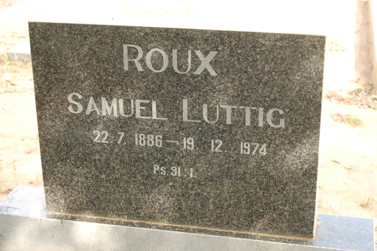 ROUX Samuel Luttig 1886-1974