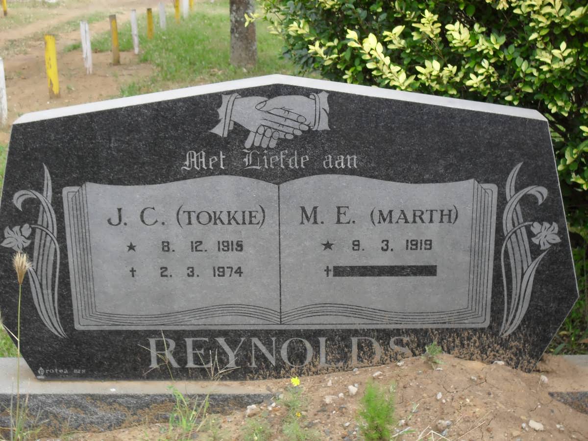 REYNOLDS J.C. 1915-1974 &amp; M.E. 1919-