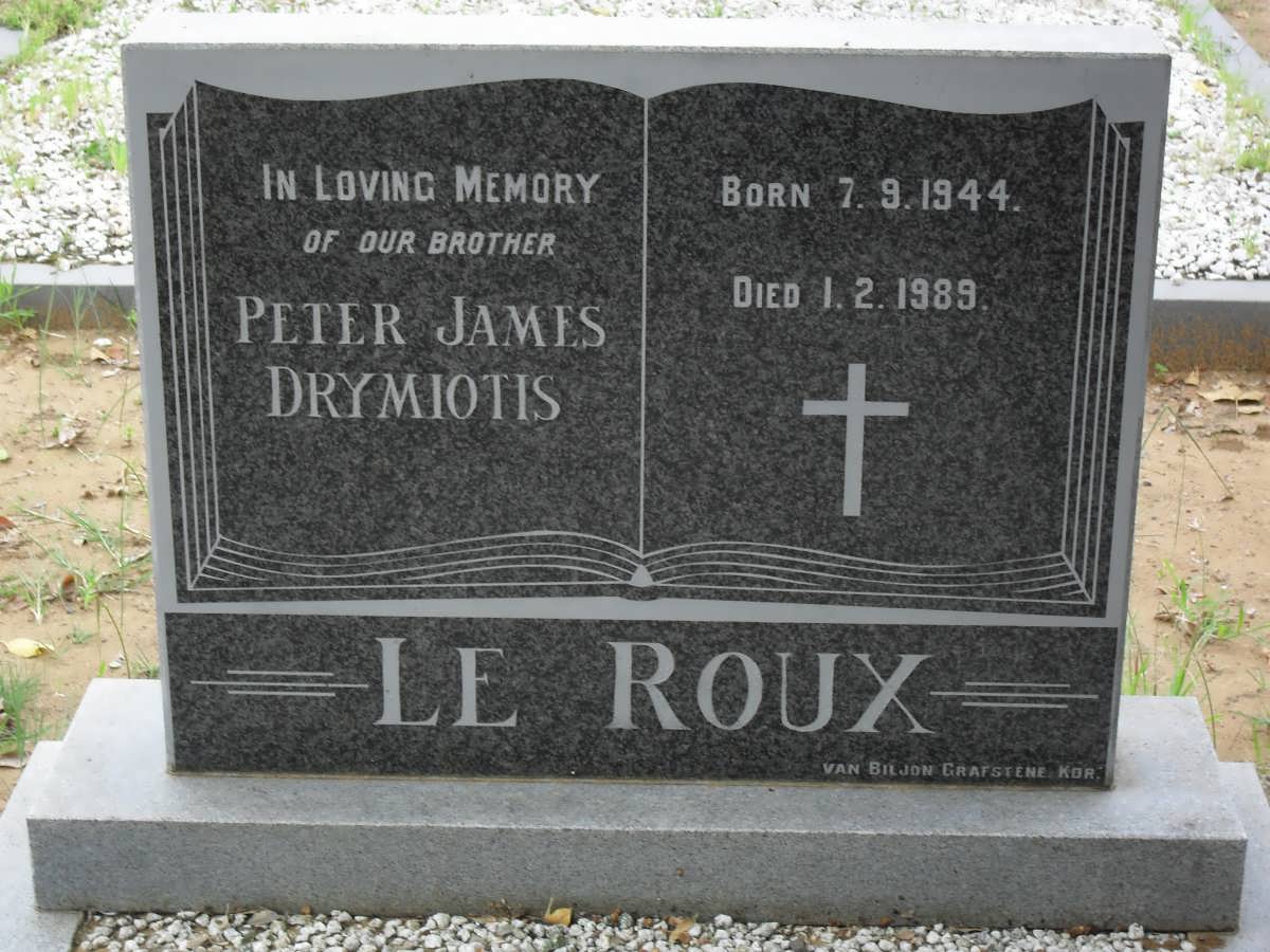 ROUX Peter James Drymiotis, le 1944-1989