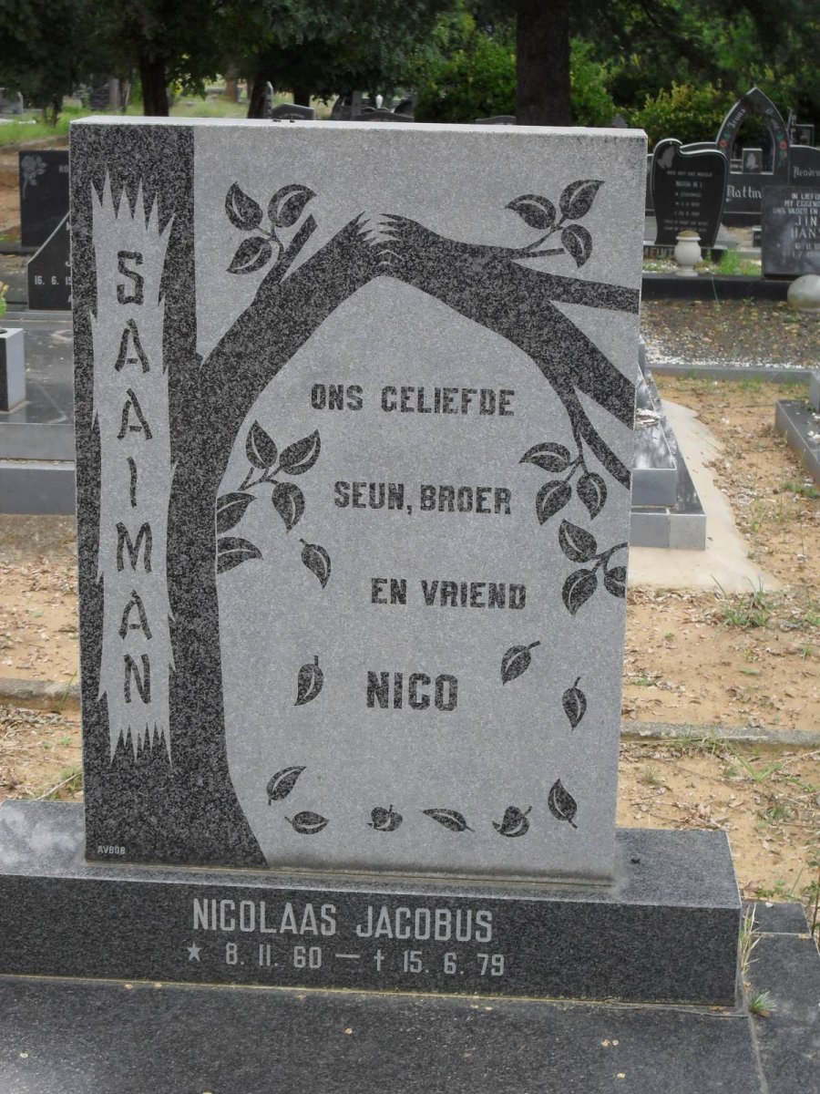 SAAIMAN Nicolaas Jacobus 1960-1979