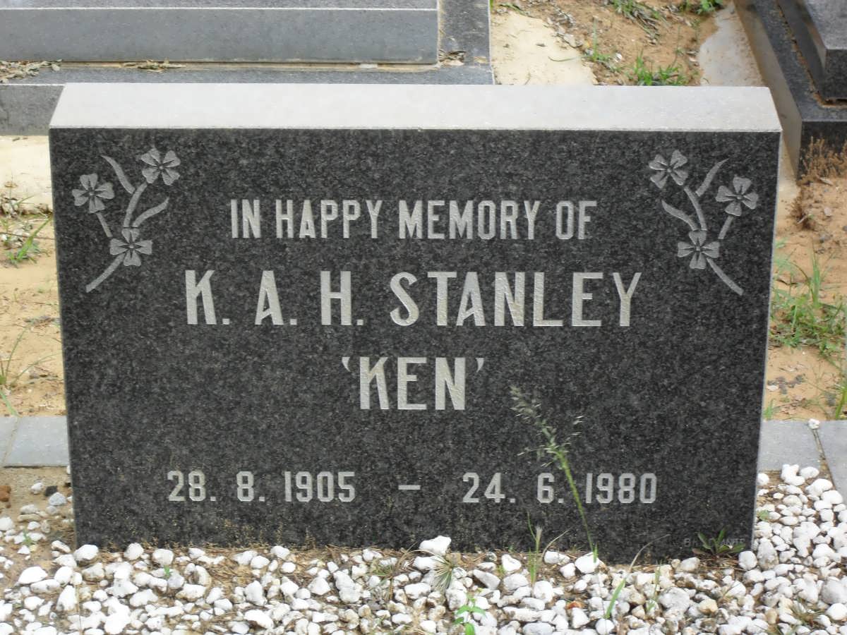 STANLEY K.A.H. 1905-1980