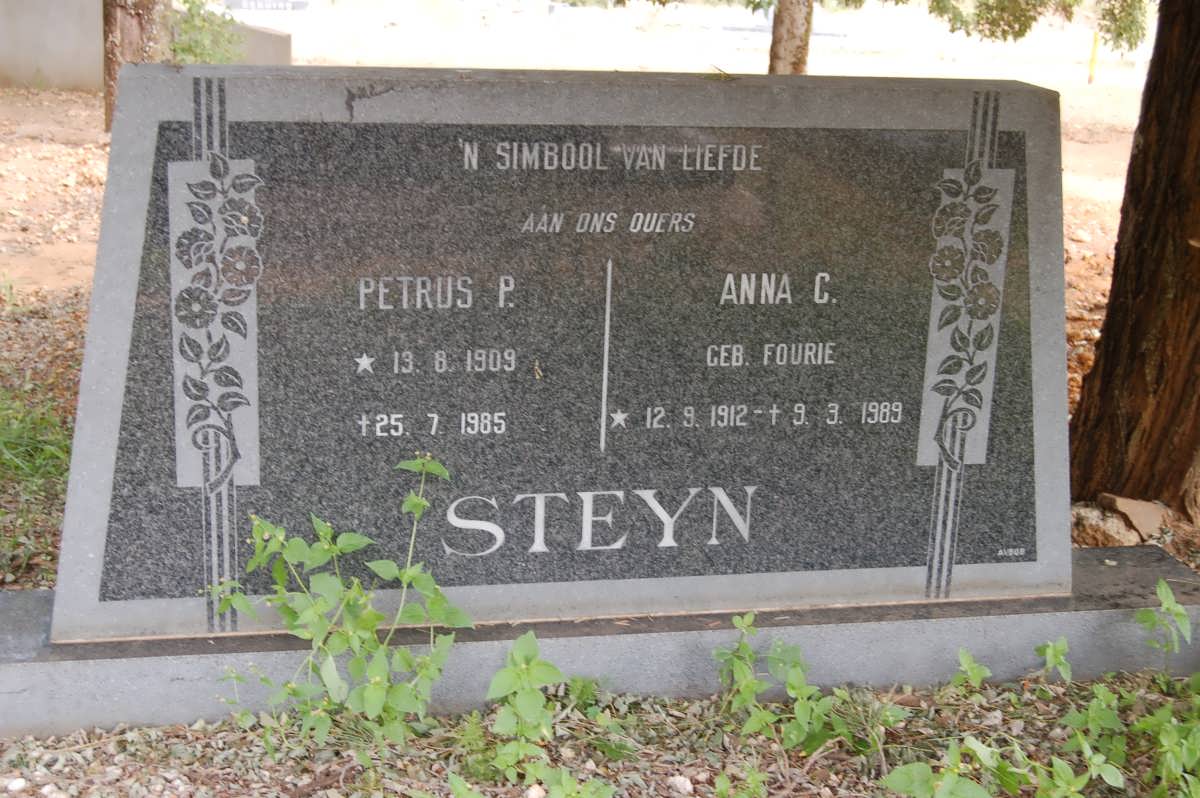 STEYN Petrus P. 1909-1985 &amp; Anna G. FOURIE 1912-1989
