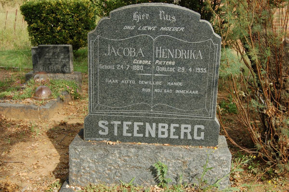 STEENBERG Jacoba Hendrika nee PIETERS 1880-1955