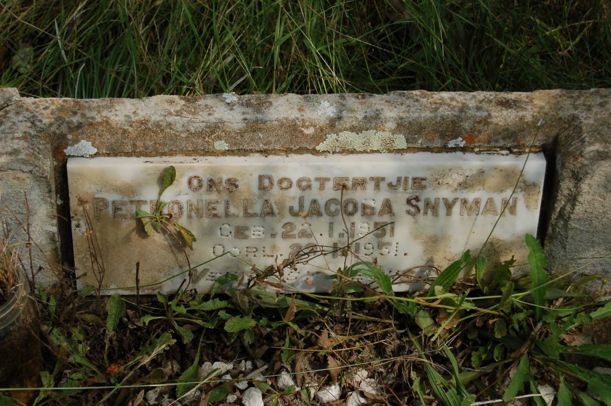 SNYMAN Petronella Jacoba 1951-1951
