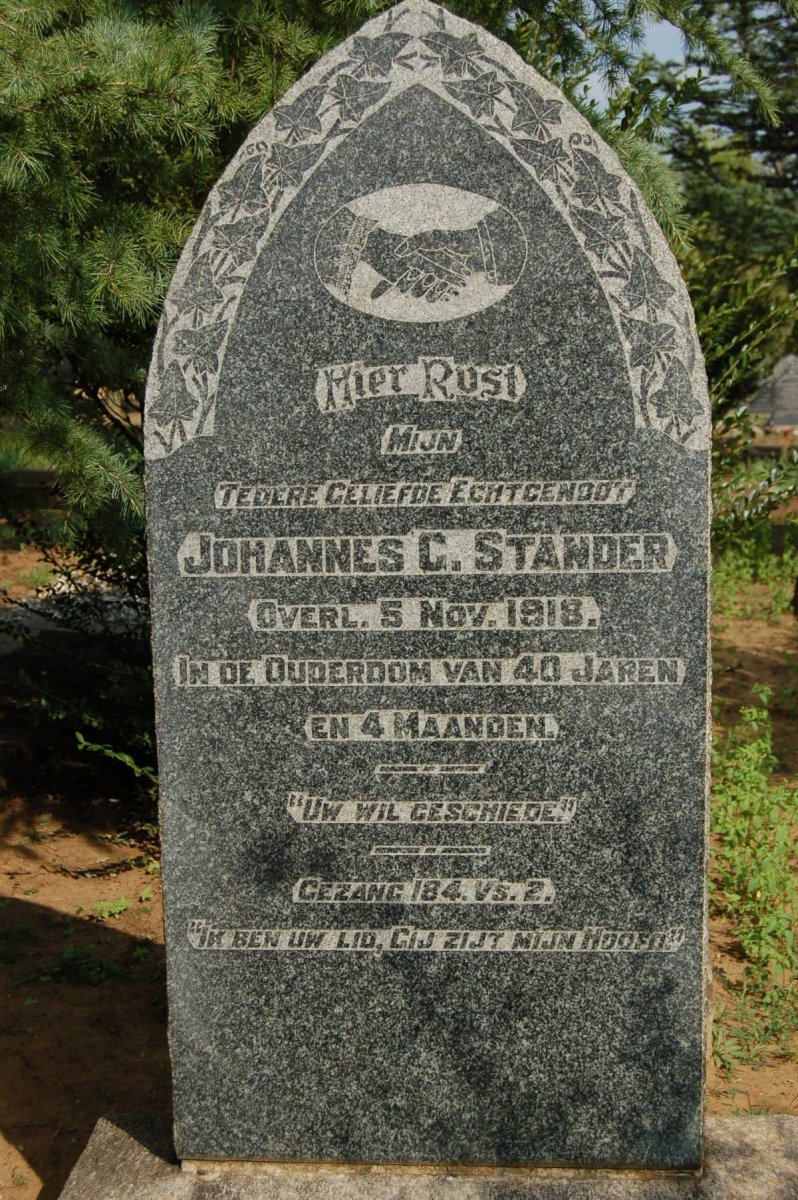 STANDER Johannes G. -1918 