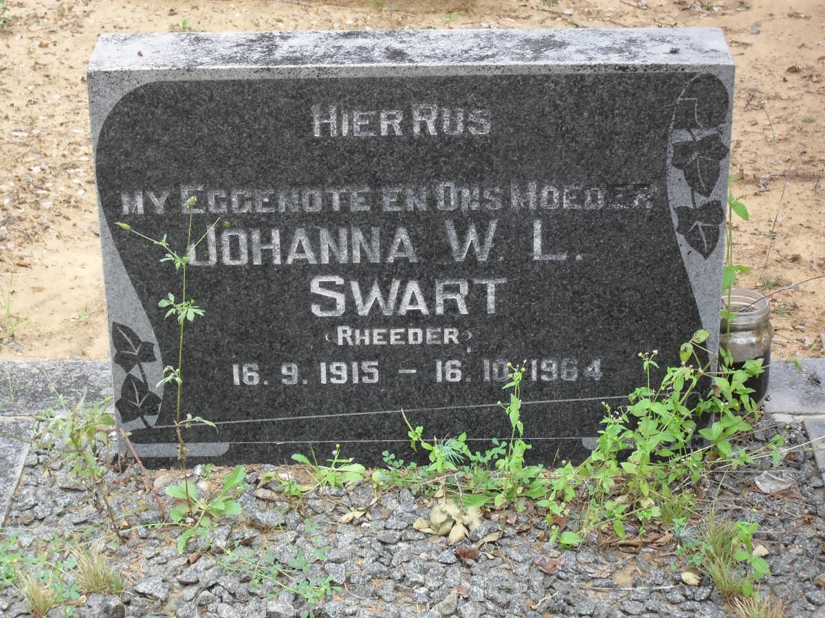 SWART Johanna W.L. nee RHEEDER 1915-1964