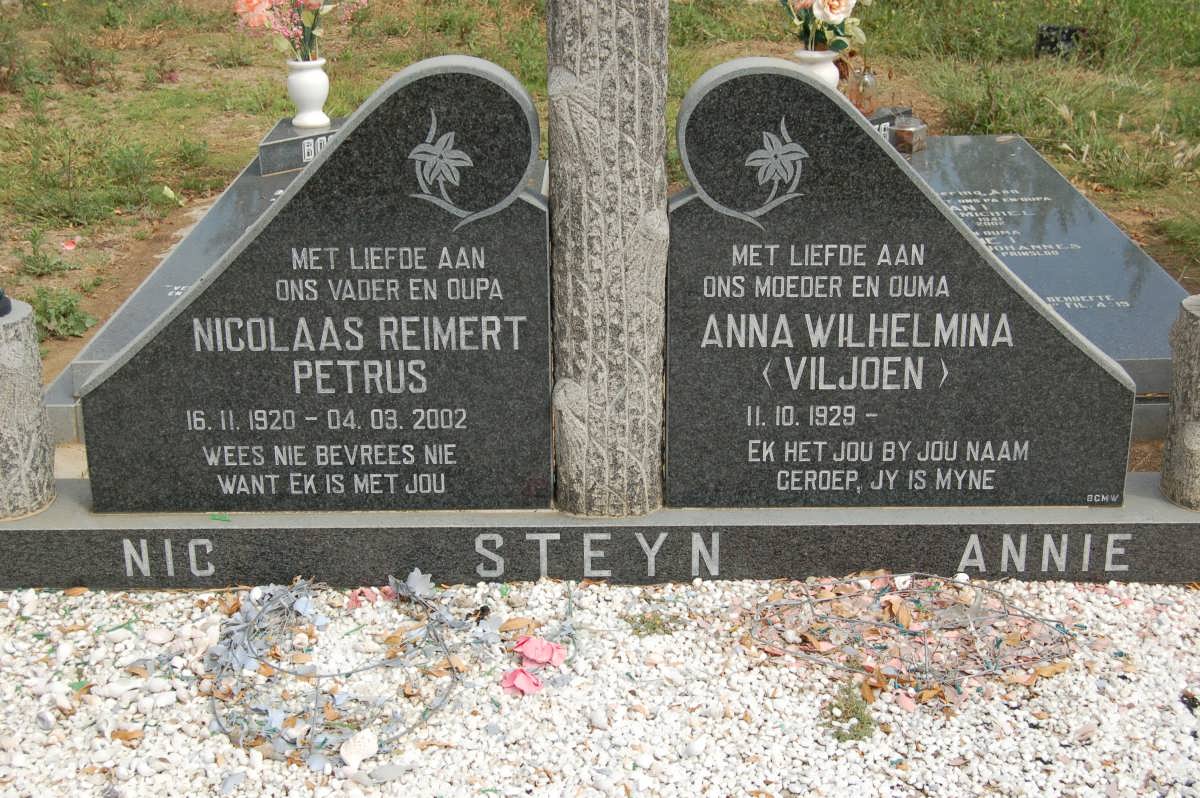 STEYN Nicolaas Reimert Petrus 1920-2002 &amp; Anna Wilhelmina VILJOEN 1929-