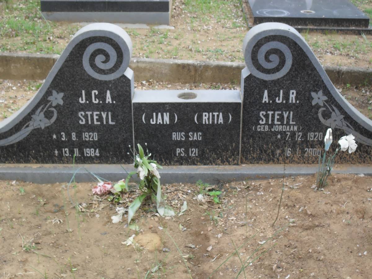 STEYL J.C.A. 1920-1984 &amp; A.J.R. JORDAAN 1920-2000