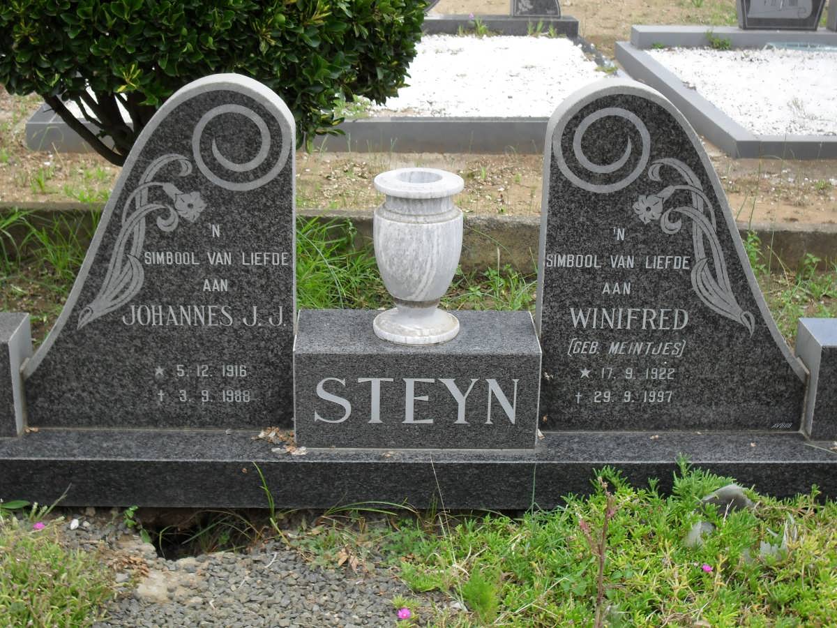 STEYN Johannes J.J. 1916-1988 &amp; Winifred MEINTJES 1922-1997