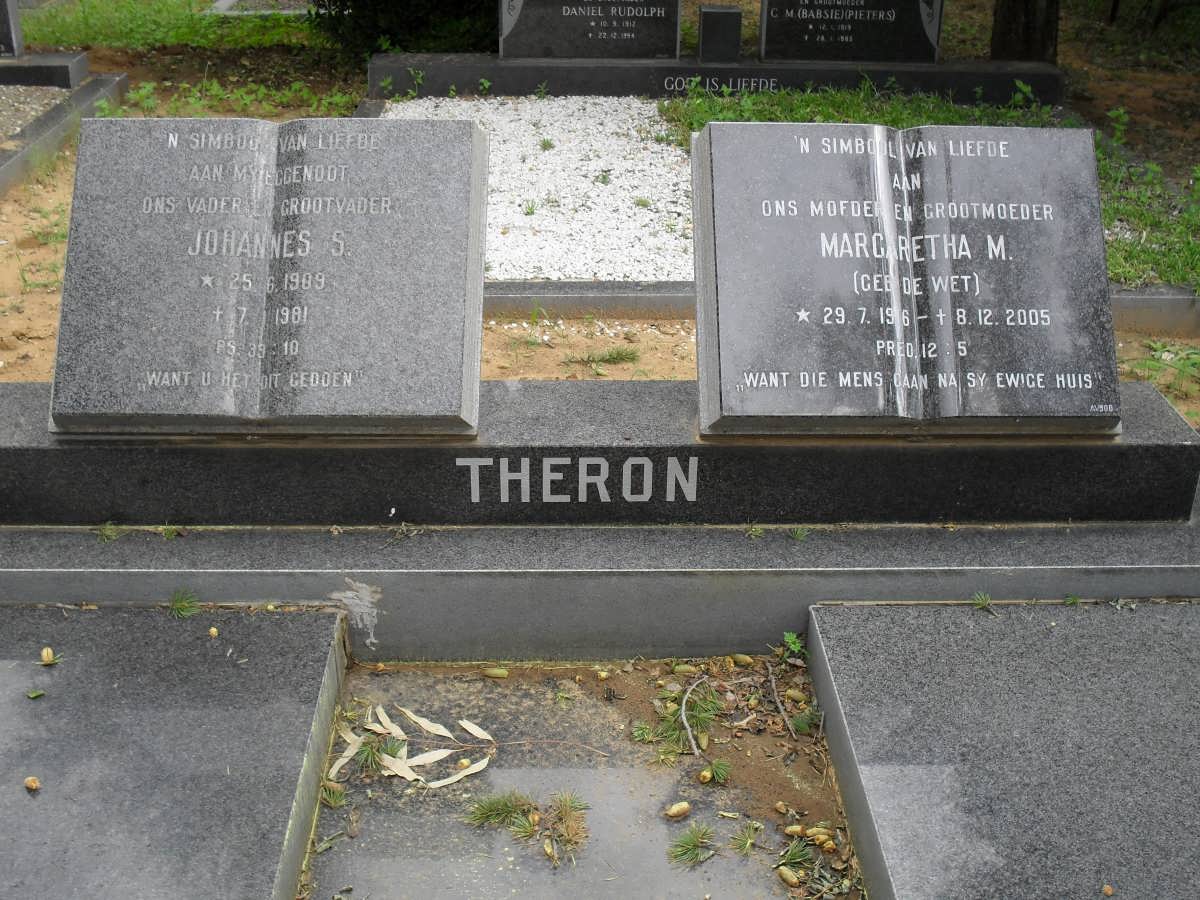 THERON Johannes S. 1898-1981 &amp; Margaretha M. DE WET 19?6-2005