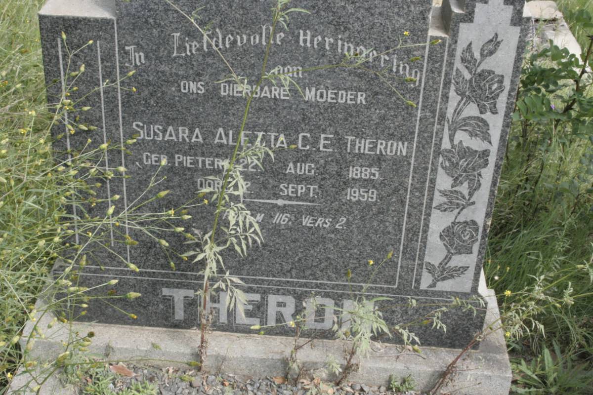 THERON Susara Aletta C.E. nee PIETERS 1885-1959