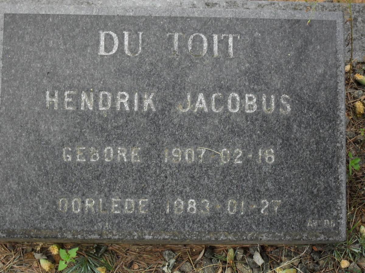 TOIT Hendrik Jacobus, du 1907-1983
