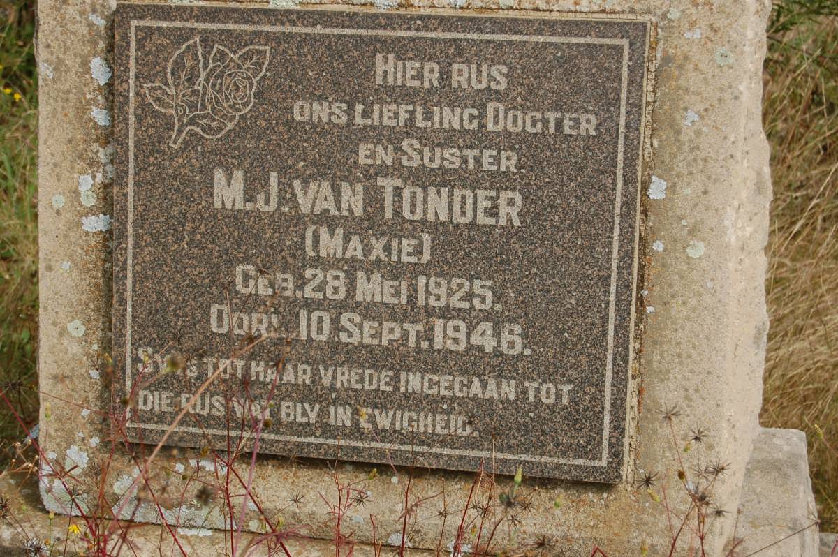 TONDER M.J., van 1925-1946