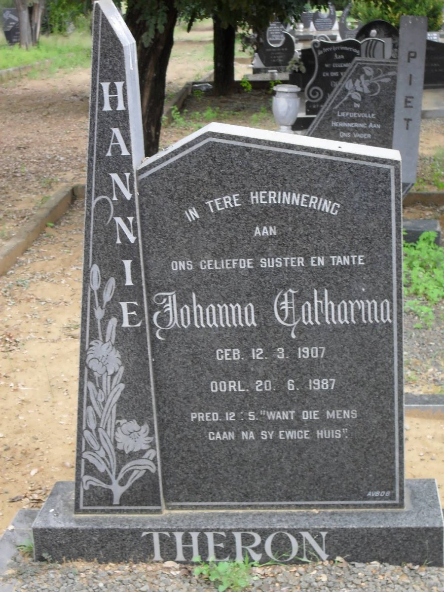 THERON Johanna Catharina 1907-1987