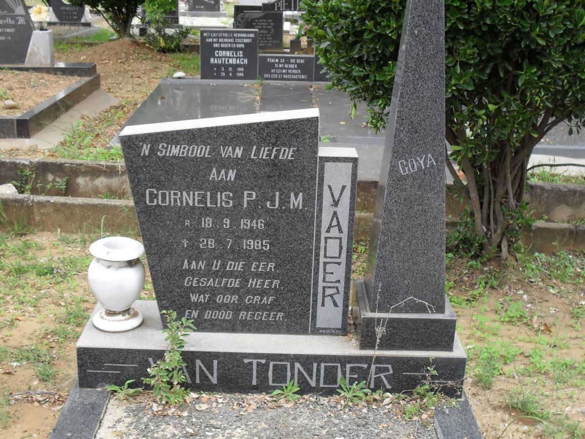 TONDER Cornelis P.J.M., van 1946-1985