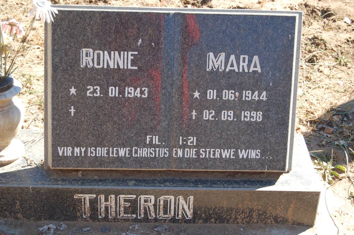 THERON Ronnie 1943- &amp; Mara 1944-1998