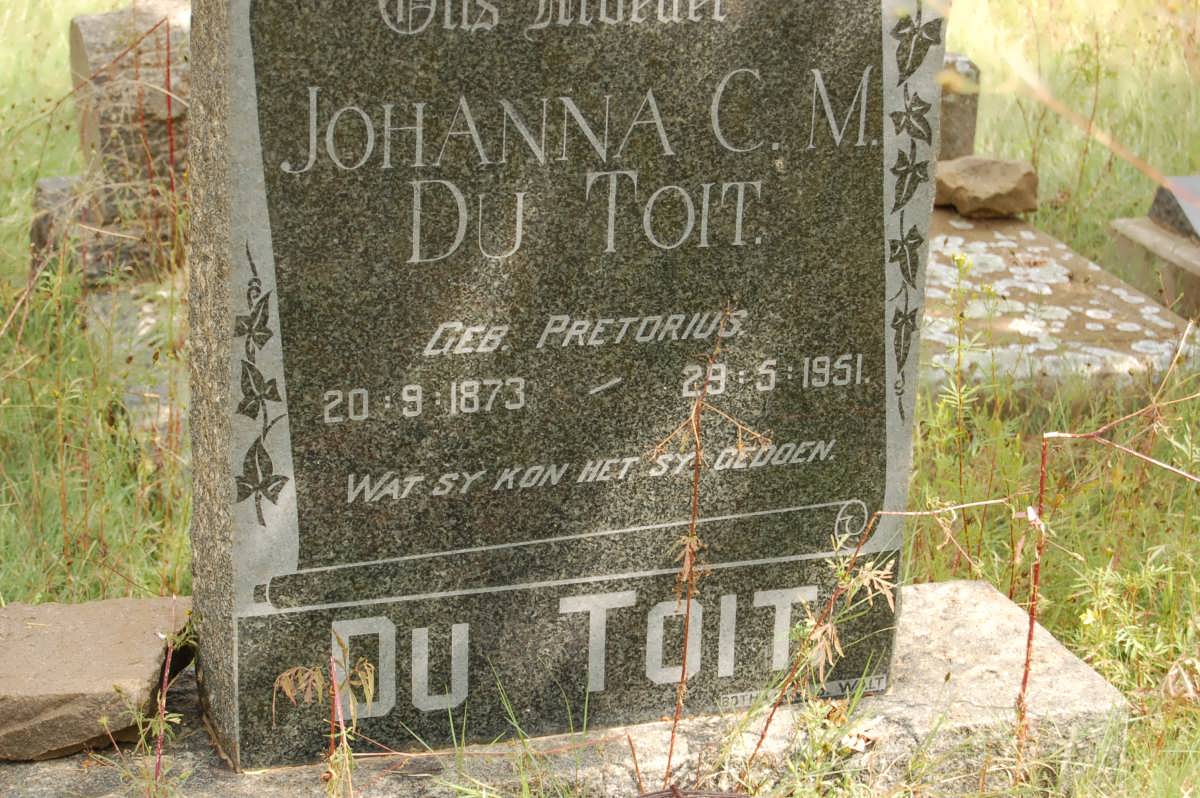 TOIT Johanna C.M., du nee PRETORIUS 1873-1951
