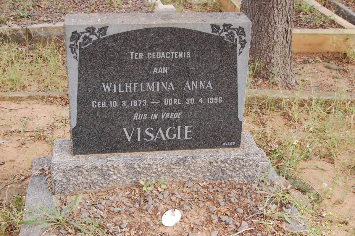 VISAGIE Wilhelmina Anna 1873-1956