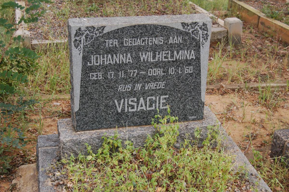 VISAGIE Johanna Wilhelmina 1877-1960