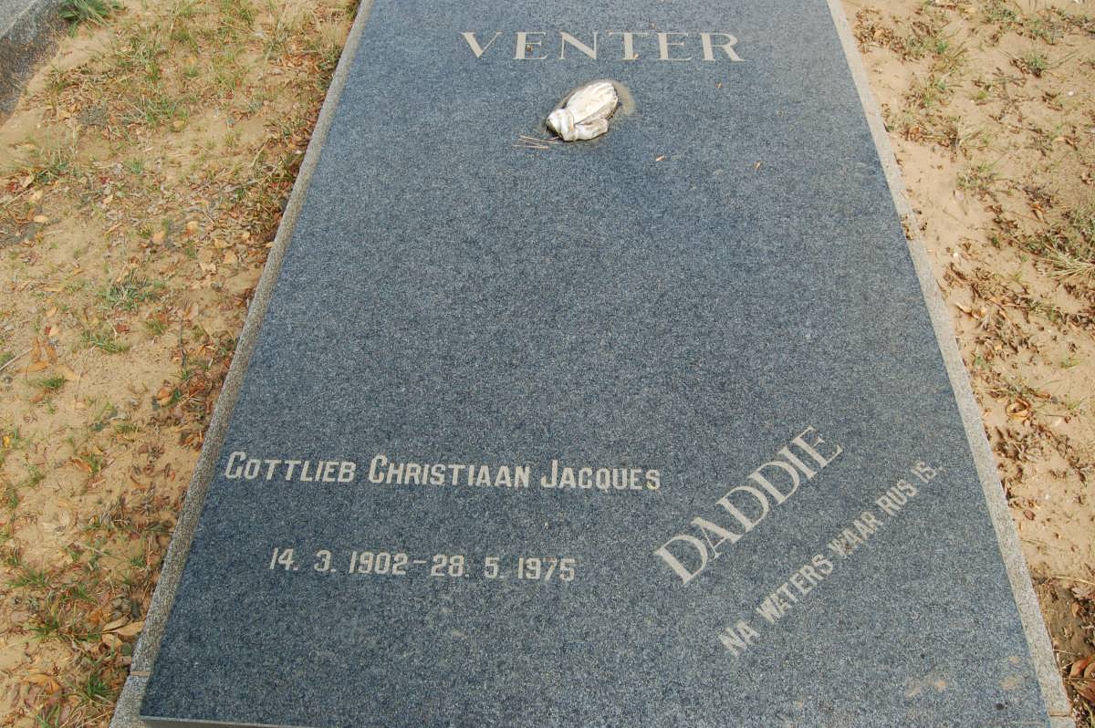 VENTER Gottlieb Christiaan Jacques 1902-1975