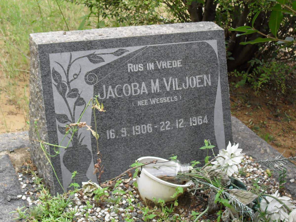 VILJOEN Jacoba M. nee WESSELS 1906-1964